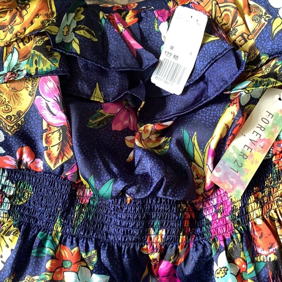 Strapless Ruffled Colorful Dress - Picture 3 of 7